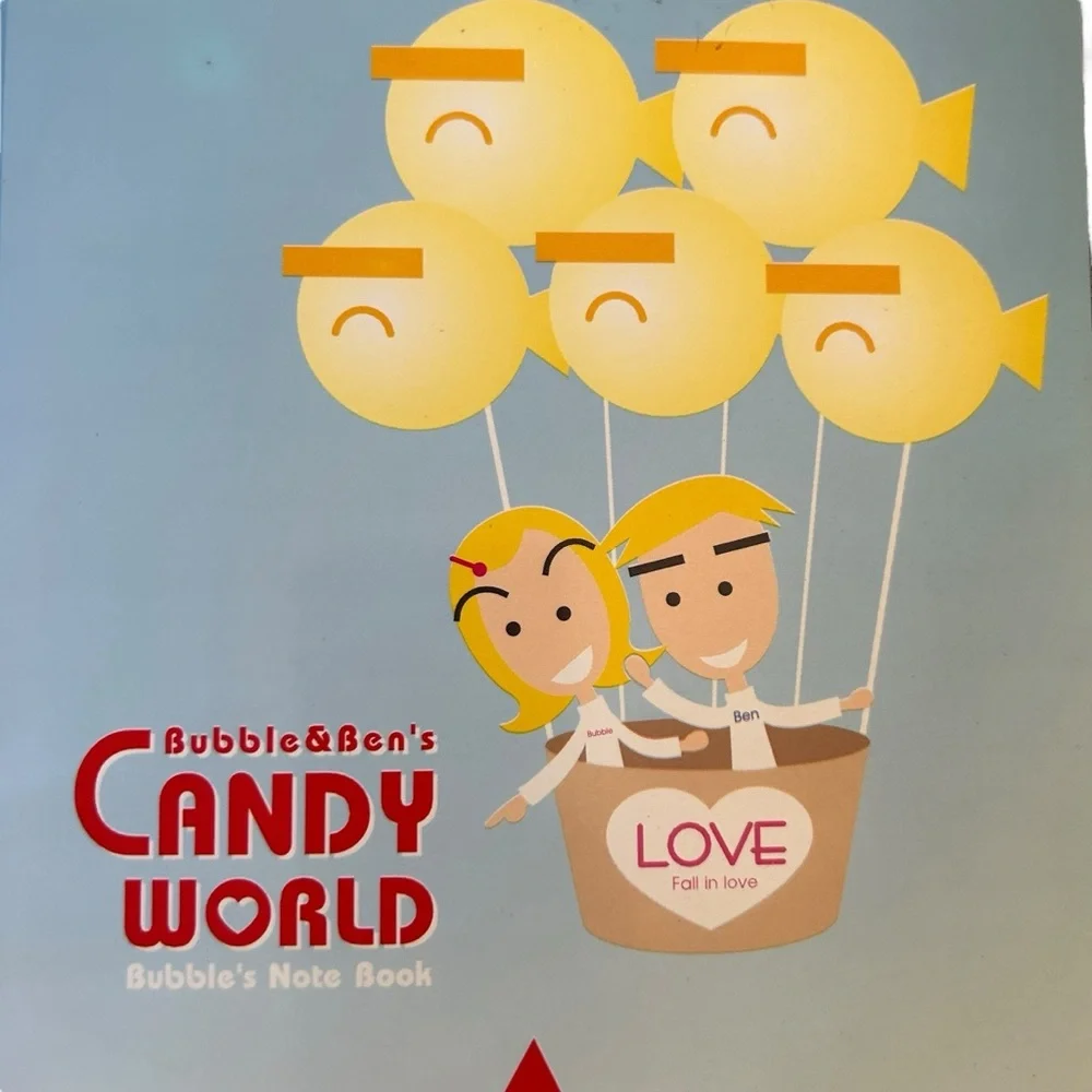 Vintage 90s Bubble & Ben’s Candy World Notebook Y2K Cute Asian Stationary Kawaii